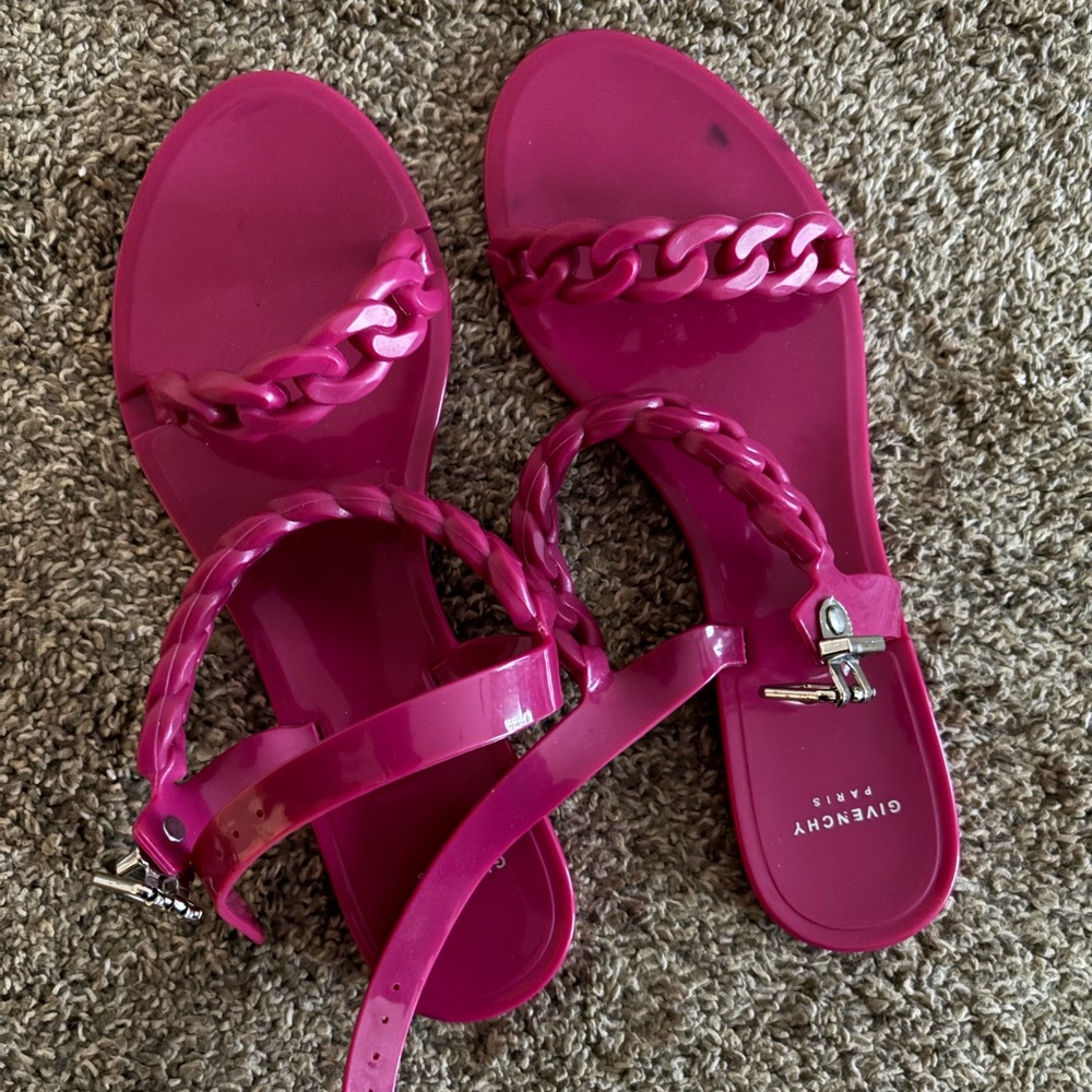 Givenchy Fuchsia Chain Sandals